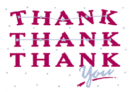 Thank Thank Thank you Card