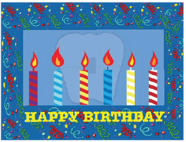 Happy Birthday with candles