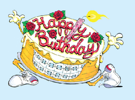Happy Birthday running cake