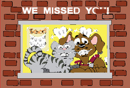 We missed you cat and dog