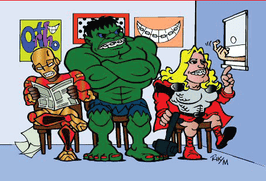 Superhero in Waiting Room