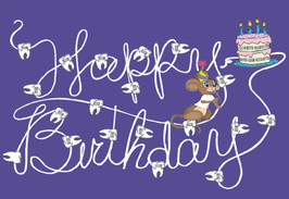 Happy Birthday Mouse w/Cake