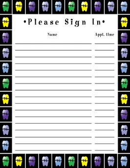 Please Sign In Tooth Border