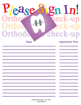 Please Sign In Orthodontic Check-Up