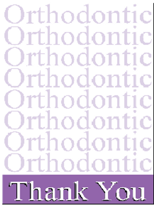 Purple Ortho Ortho Thank you