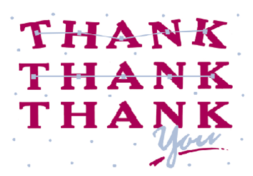 Thank Thank Thank you Card