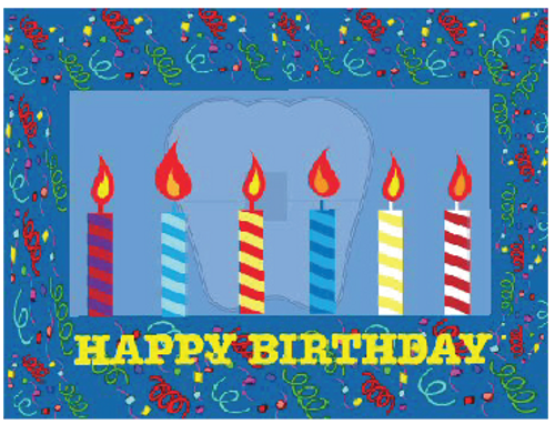 Happy Birthday with candles