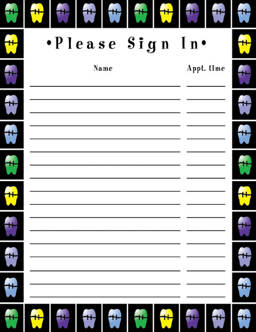 Please Sign In Tooth Border
