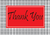 Black and Red Checked Thank you